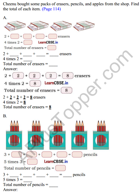 Joyful Mathematics Class 1 Solutions Chapter 11 How Many Times (Multiplication) 1