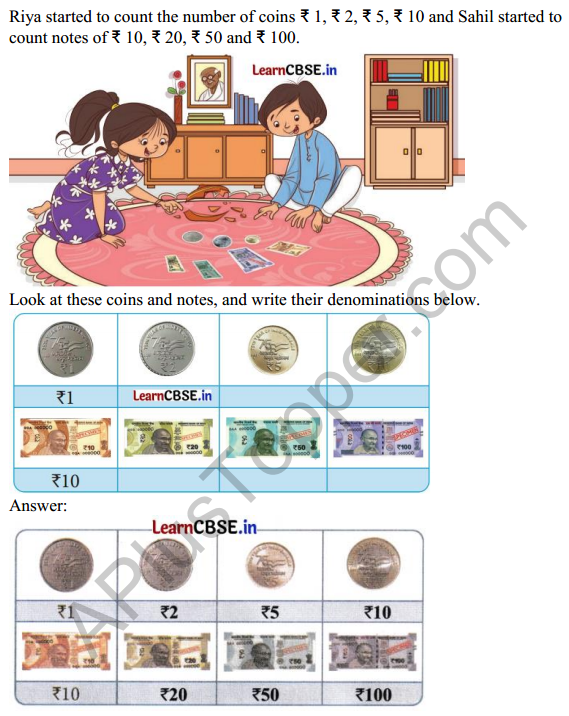 Joyful Mathematics Class 1 Solutions Chapter 12 How Much Can We Spend (Money) 1