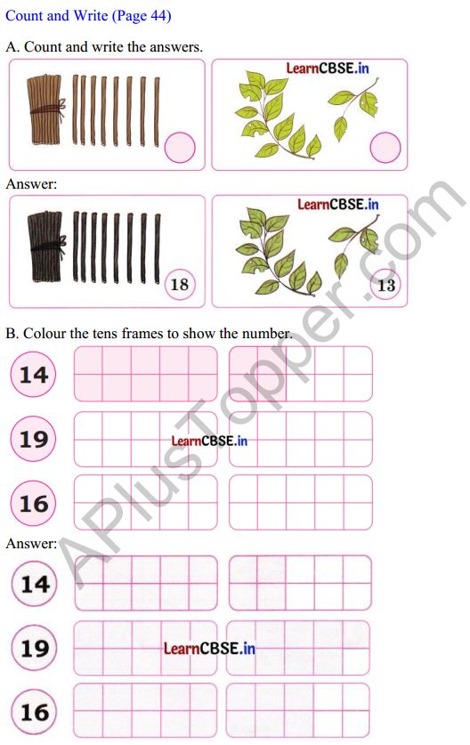 Joyful Mathematics Class 1 Solutions Chapter 4 Making 10 (Numbers 10 to 20) 12