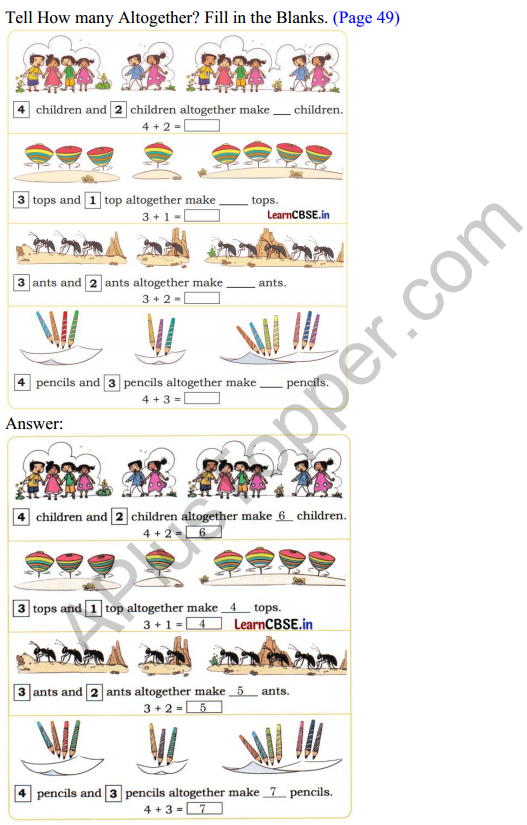 Joyful Mathematics Class 1 Solutions Chapter 5 How Many (Addition and Subtraction of Single Digit Numbers) 1