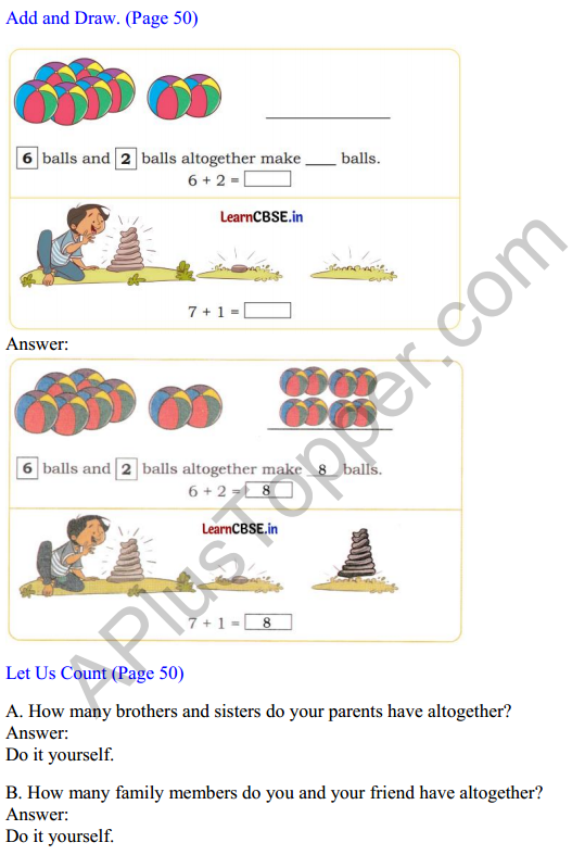 Joyful Mathematics Class 1 Solutions Chapter 5 How Many (Addition and Subtraction of Single Digit Numbers) 2