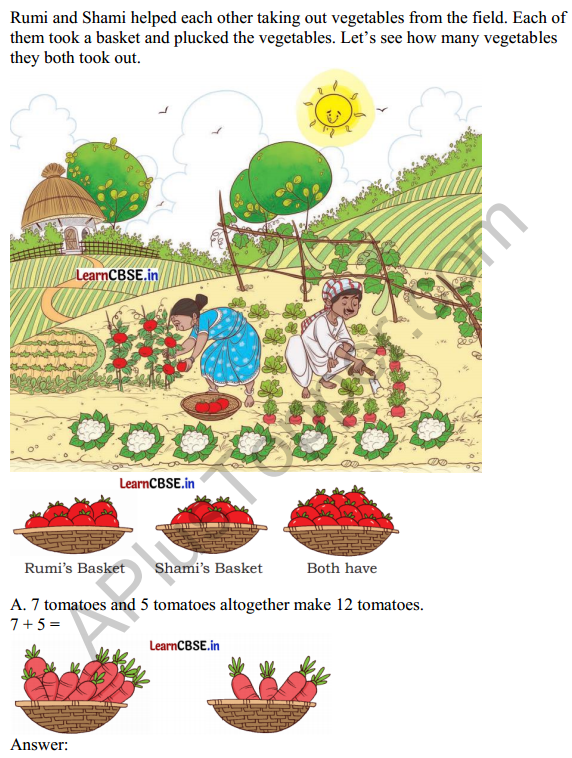 Joyful Mathematics Class 1 Solutions Chapter 6 Vegetable Farm (Addition and Subtraction up to 20) 1