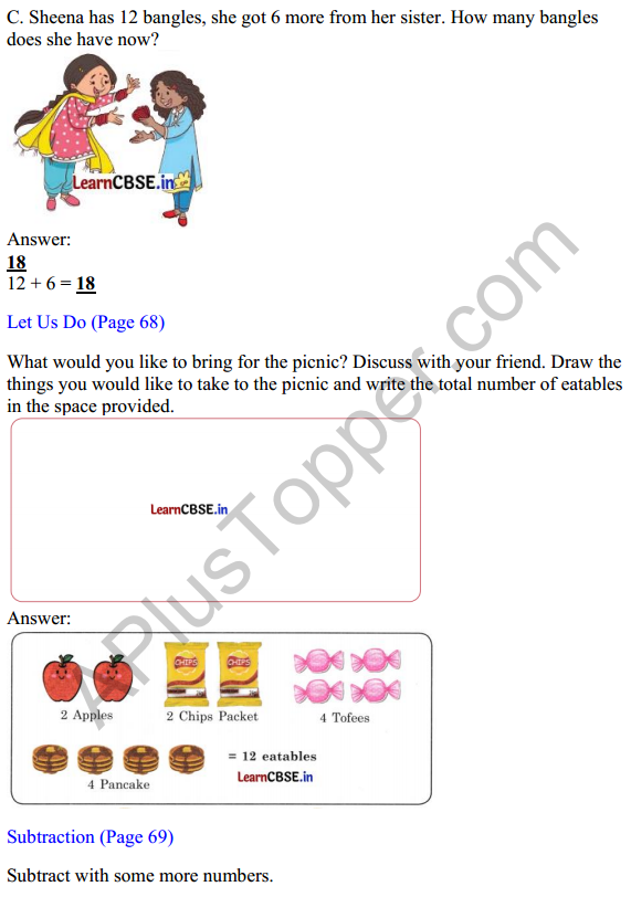 Joyful Mathematics Class 1 Solutions Chapter 6 Vegetable Farm (Addition and Subtraction up to 20) 5