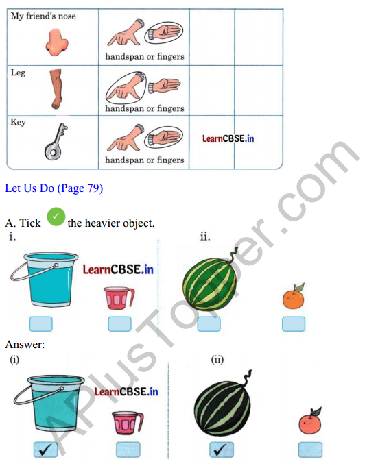 Joyful Mathematics Class 1 Solutions Chapter 7 Lina’s Family (Measurement) 7