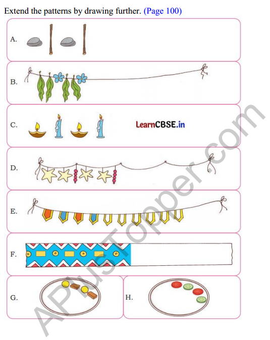 Joyful Mathematics Class 1 Solutions Chapter 9 Utsav (Patterns) 1