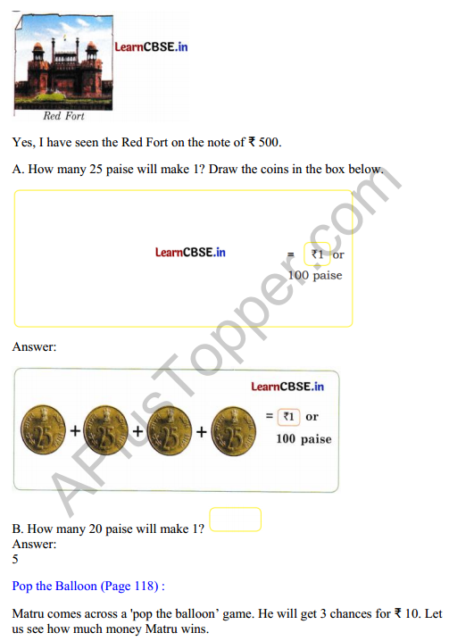 Joyful Mathematics Class 2 Solutions Chapter 10 Fun at the Fair (Money) 4