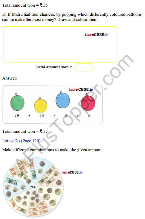 Joyful Mathematics Class 2 Solutions Chapter 10 Fun at the Fair (Money) 7