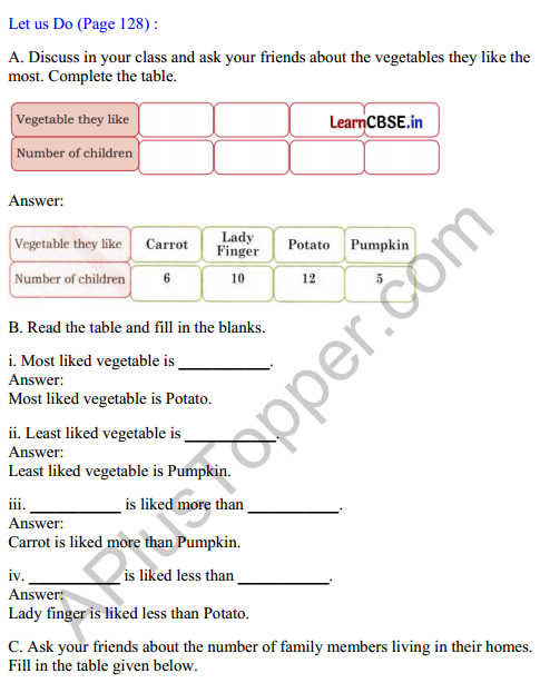 Joyful Mathematics Class 2 Solutions Chapter 11 Data Handling 9