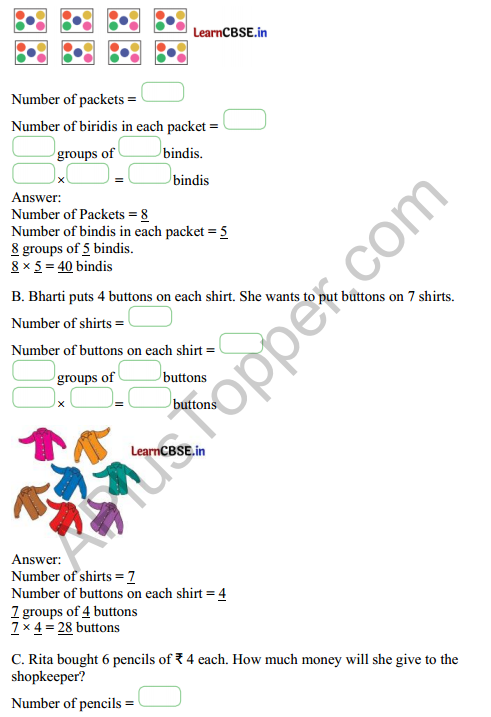 Joyful Mathematics Class 2 Solutions Chapter 8 Grouping and Sharing (Multiplication and Division) 12