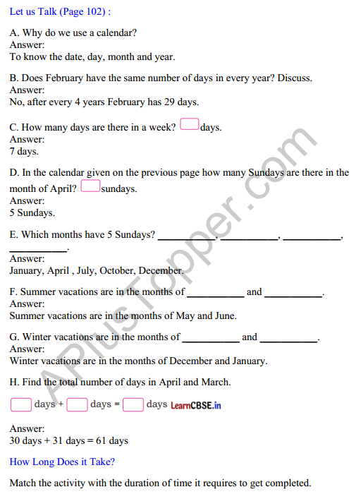 Joyful Mathematics Class 2 Solutions Chapter 9 Which Season is it (Measurement of Time)3