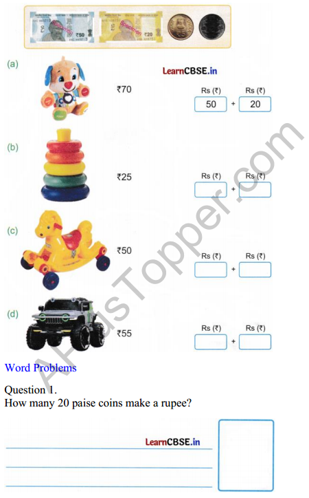 Joyful Mathematics Class 2 Worksheet Chapter 10 Fun at the Fair (Money) 2