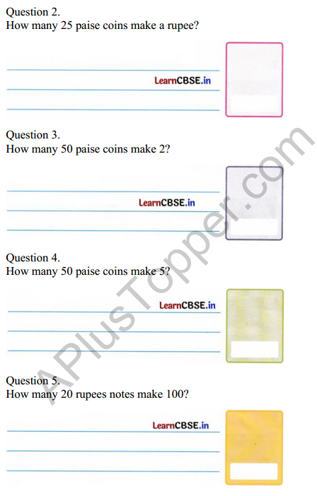 Joyful Mathematics Class 2 Worksheet Chapter 10 Fun at the Fair (Money) 3