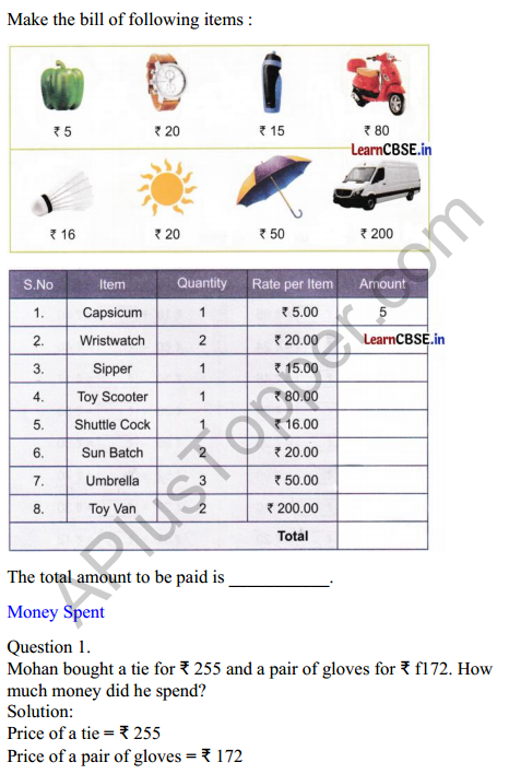 Joyful Mathematics Class 2 Worksheet Chapter 10 Fun at the Fair (Money) 7