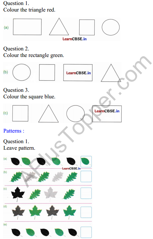 Joyful Mathematics Class 2 Worksheet Chapter 4 Shadow Story (Togalu) (2D Shapes) 7