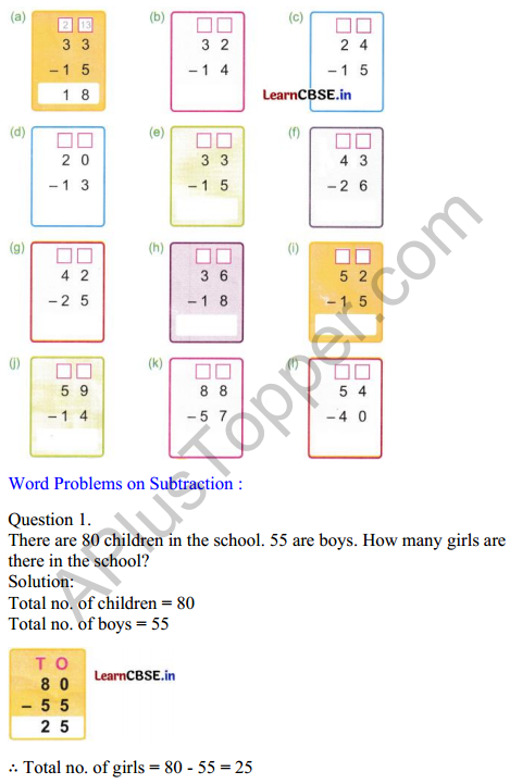 Joyful Mathematics Class 2 Worksheet Chapter 6 Decoration for Festival (Addition and Subtraction) 11