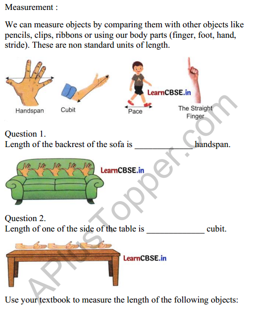 Joyful Mathematics Class 2 Worksheet Chapter 7 Rani’s Gift (Measurement) 1