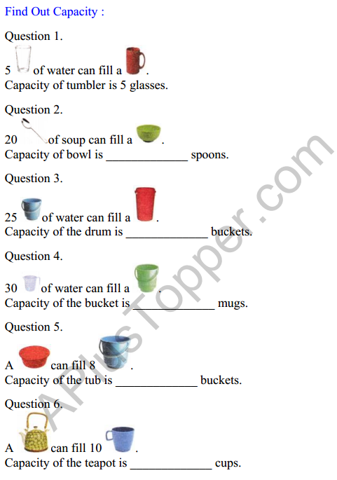 Joyful Mathematics Class 2 Worksheet Chapter 7 Rani’s Gift (Measurement) 6