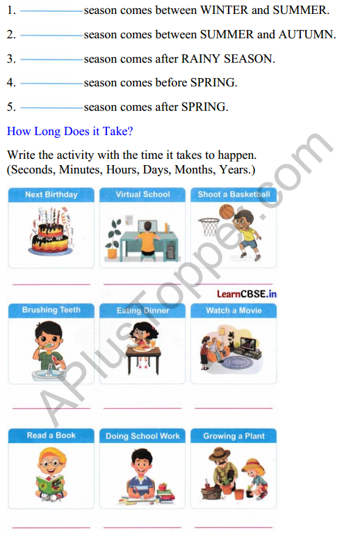 Joyful Mathematics Class 2 Worksheet Chapter 9 Which Season is it (Measurement of Time) 6