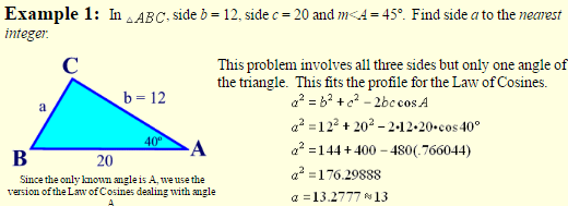 Law of Cosines 4