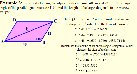 Law of Cosines 6