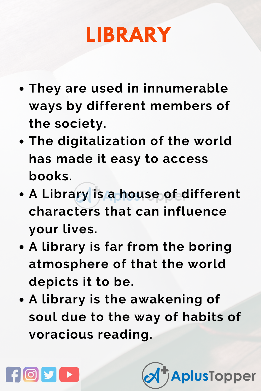 Library and its uses Essay