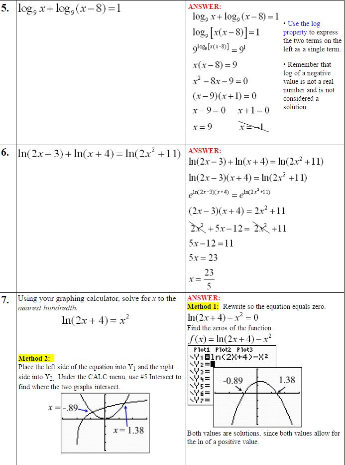 Logarithmic Equations 4