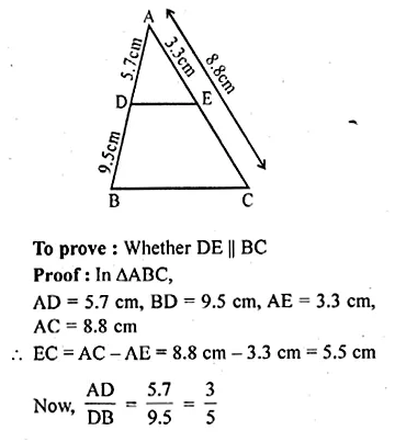 ML Aggarwal Class 10 Solutions for ICSE Maths Chapter 14 Similarity Chapter Test Q6.1