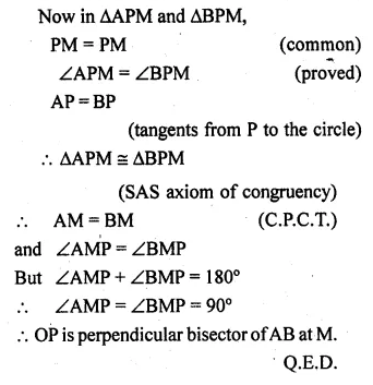 ML Aggarwal Class 10 Solutions for ICSE Maths Chapter 16 Circles Chapter Test Q8.2