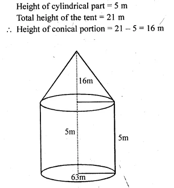 ML Aggarwal Class 10 Solutions for ICSE Maths Chapter 18 Mensuration Chapter Test Q14.1