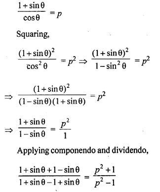 ML Aggarwal Class 10 Solutions for ICSE Maths Chapter 19 Trigonometric Identities Chapter Test Q13.1