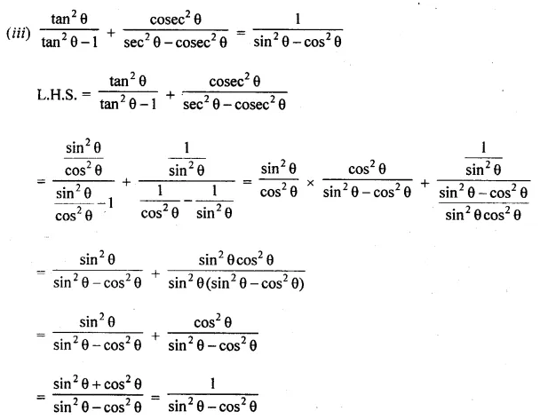 ML Aggarwal Class 10 Solutions for ICSE Maths Chapter 19 Trigonometric Identities Chapter Test Q9.4