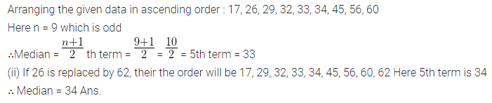 ML Aggarwal Class 10 Solutions for ICSE Maths Chapter 23 Measures of Central Tendency Chapter Test Q16.1