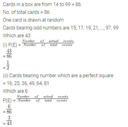 ML Aggarwal Class 10 Solutions for ICSE Maths Chapter 24 Probability Chapter Test Q11.1