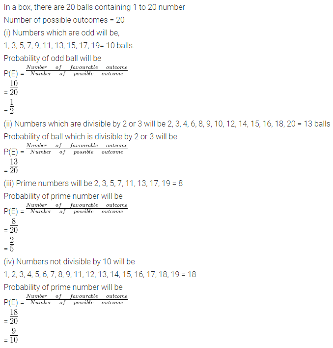 ML Aggarwal Class 10 Solutions for ICSE Maths Chapter 24 Probability Chapter Test Q8.1