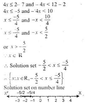 ML Aggarwal Class 10 Solutions for ICSE Maths Chapter 5 Linear Inequations Chapter Test Q6.1