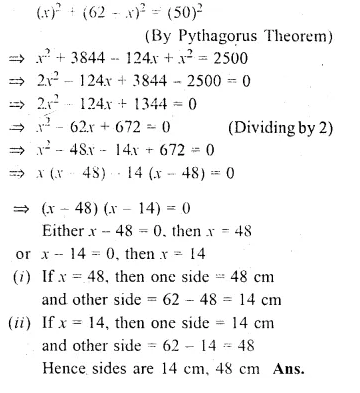 ML Aggarwal Class 10 Solutions for ICSE Maths Chapter 6 Quadratic Equations in One Variable Chapter Test Q21.1