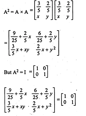 ML Aggarwal Class 10 Solutions for ICSE Maths Chapter 9 Matrices Chapter Test Q10.1