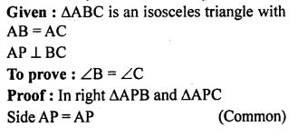 ML Aggarwal Class 9 Solutions for ICSE Maths Chapter 10 Triangles 10.2 Q10.1