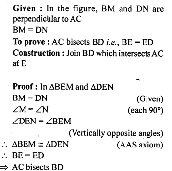 ML Aggarwal Class 9 Solutions for ICSE Maths Chapter 10 Triangles 10.2 Q5.2