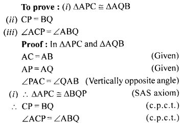 ML Aggarwal Class 9 Solutions for ICSE Maths Chapter 10 Triangles Q4.2