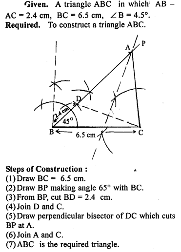 ML Aggarwal Class 9 Solutions for ICSE Maths Chapter 10 Triangles Qp3.1