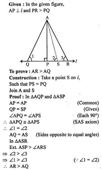 ML Aggarwal Class 9 Solutions for ICSE Maths Chapter 10 Triangles ch Q15.1