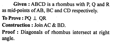 ML Aggarwal Class 9 Solutions for ICSE Maths Chapter 11 Mid Point Theorem ch Q1.1