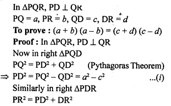 ML Aggarwal Class 9 Solutions for ICSE Maths Chapter 12 Pythagoras Theorem Q11.1