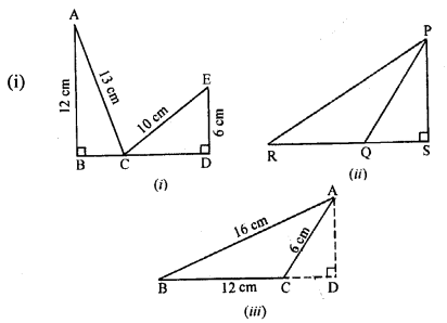 ML Aggarwal Class 9 Solutions for ICSE Maths Chapter 12 Pythagoras Theorem Q15.1