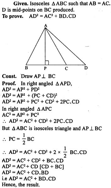 ML Aggarwal Class 9 Solutions for ICSE Maths Chapter 12 Pythagoras Theorem Q26.1