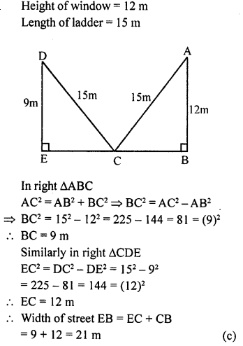 ML Aggarwal Class 9 Solutions for ICSE Maths Chapter 12 Pythagoras Theorem mul Q7.1