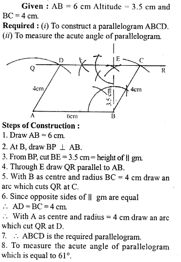 ML Aggarwal Class 9 Solutions for ICSE Maths Chapter 13 Rectilinear Figures 13.2 Q13.1