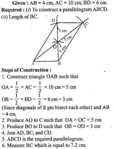 ML Aggarwal Class 9 Solutions for ICSE Maths Chapter 13 Rectilinear Figures 13.2 Q9.1