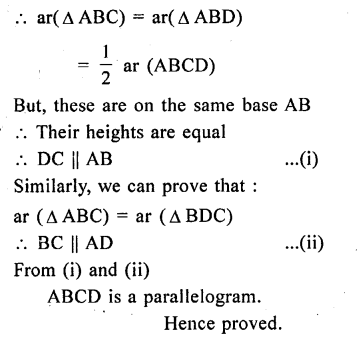 ML Aggarwal Class 9 Solutions for ICSE Maths Chapter 14 Theorems on Area 5.2